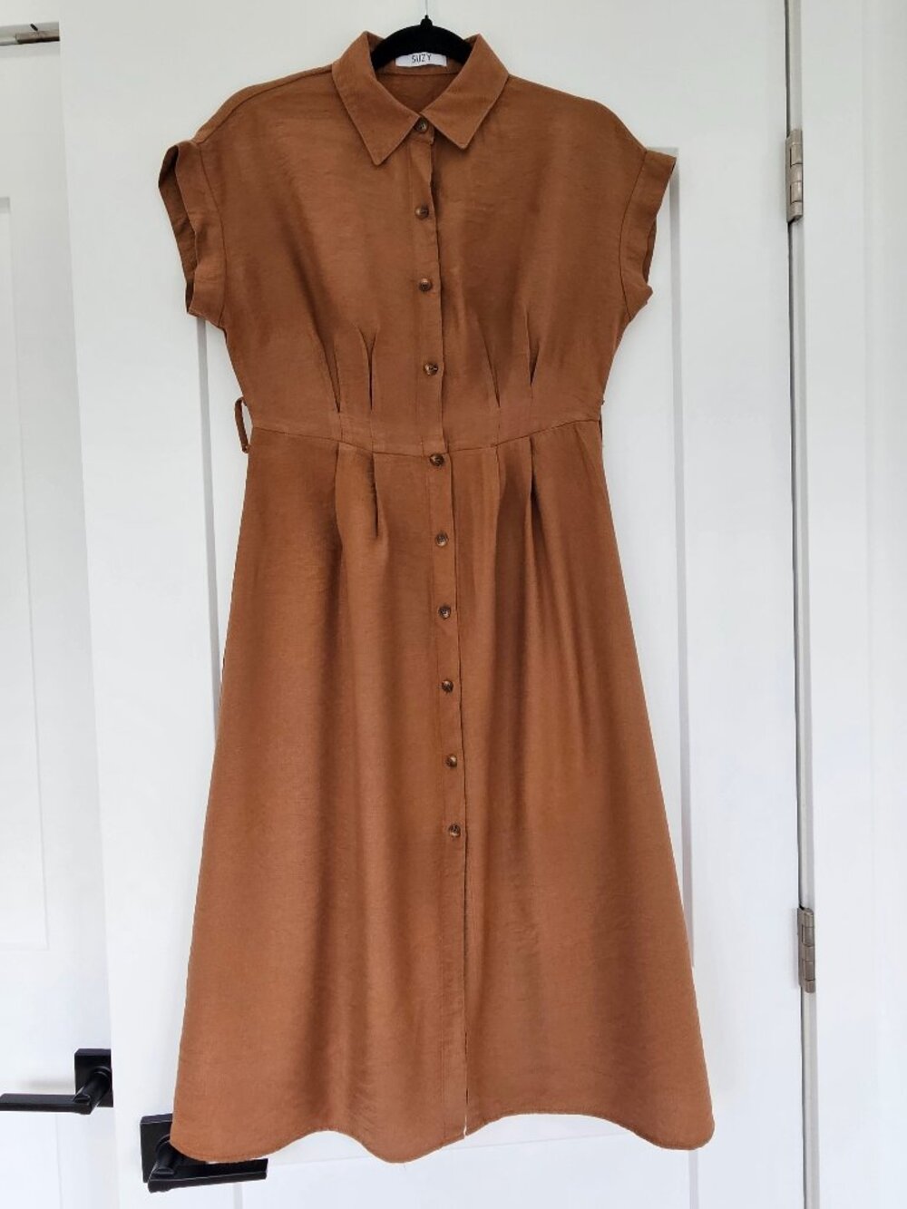 Tan maxi shirtdress size S
